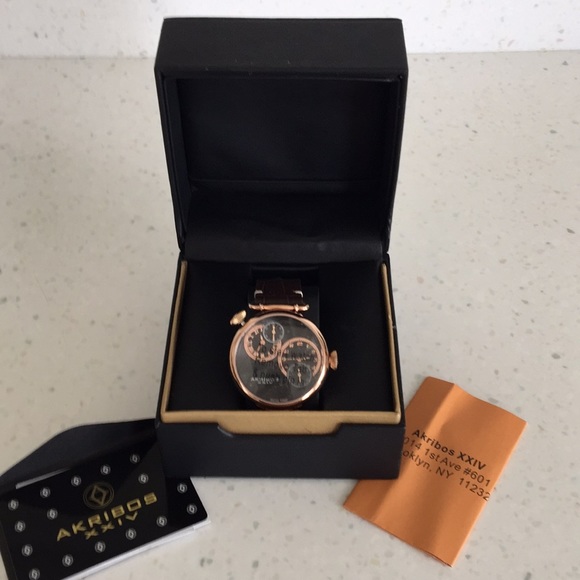 Akribos XXIV Other - Men’s Akribos XXIV AK796 Quartz Dual Time Watch